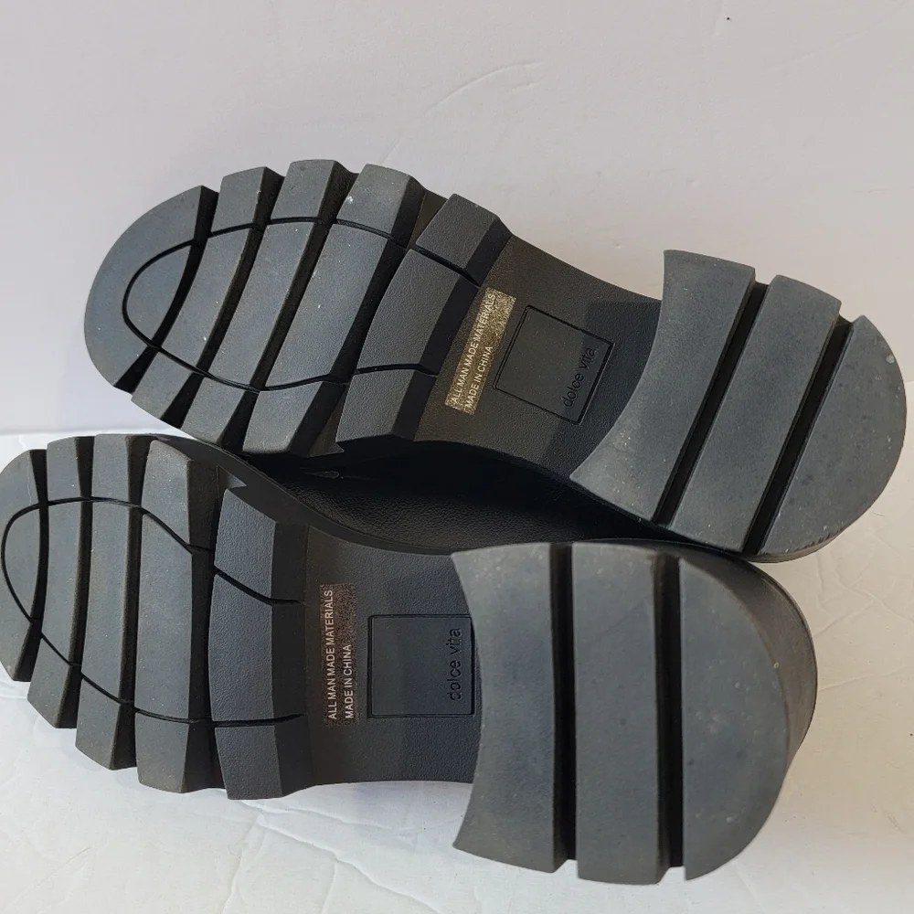 NEW Dolce Vita NEEKA Black Chunky Lugg Sole Shoes Sz 9.5 Y2K Whimsigoth Grunge